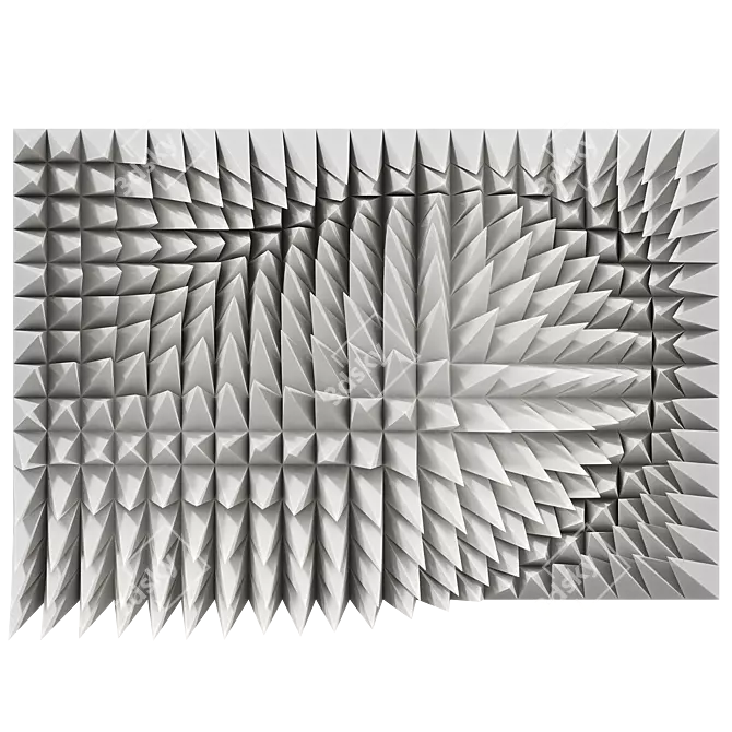Abstract Metal Wall Sculpture 3D model image 1