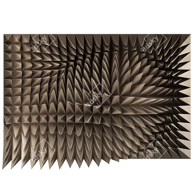 Abstract Metal Wall Sculpture 3D model image 3