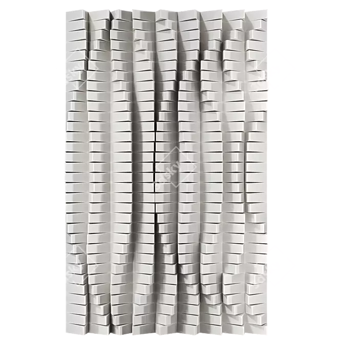 Abstract Metal Wall Sculpture 3D model image 1