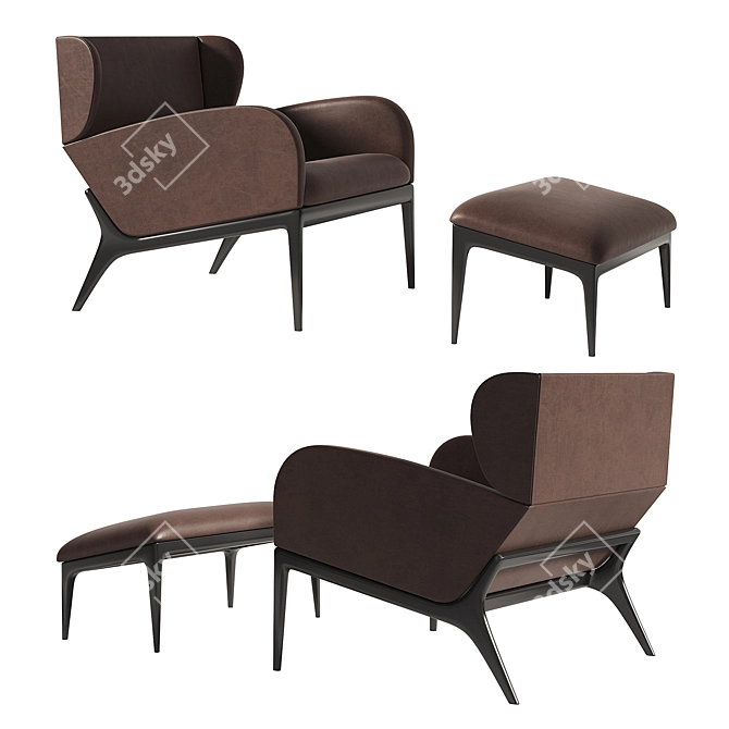 Malerba Antibes Lounge Chair 3D model image 2