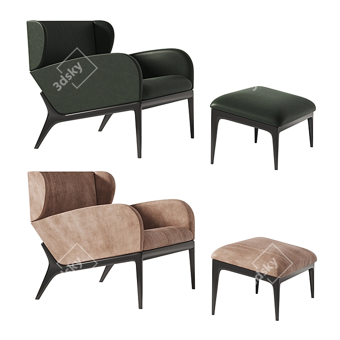 Malerba Antibes Lounge Chair 3D model image 3