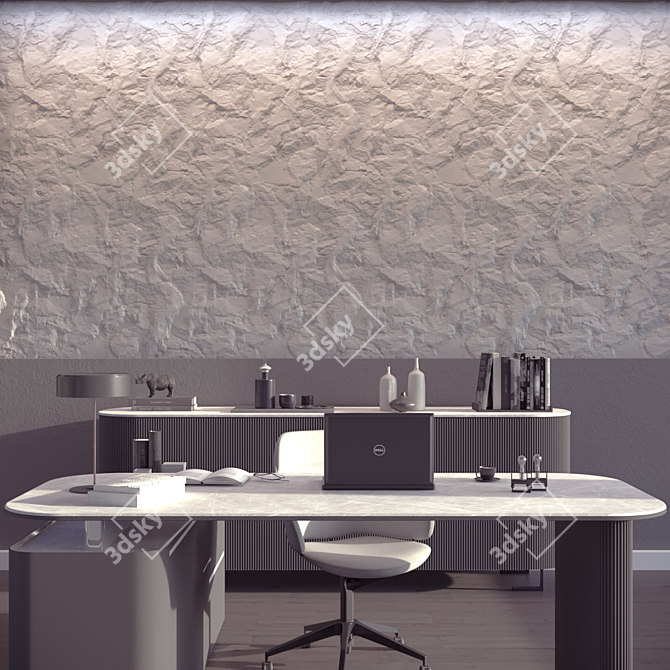 Gypsum 3D Panel Customizable #285 3D model image 6