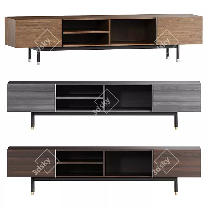 Stylish Cuba TV Cabinet 3D model image 2