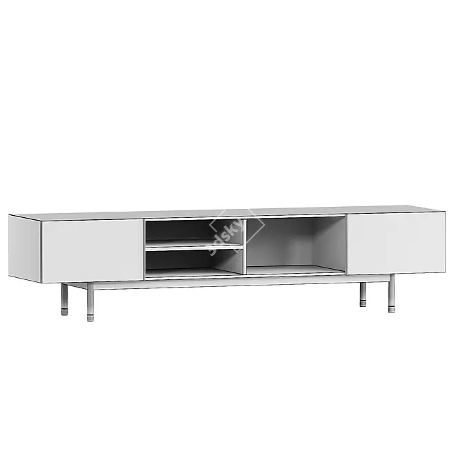 Stylish Cuba TV Cabinet 3D model image 3