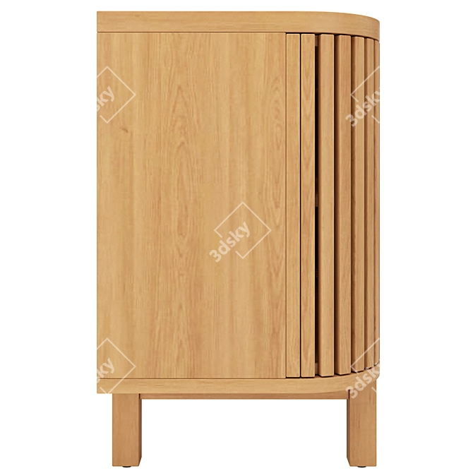 Modern Oak TV Stand Sideboard 3D model image 4