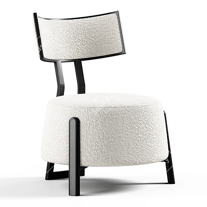 Seamless Textured Lounge Chair Model 3D model image 1