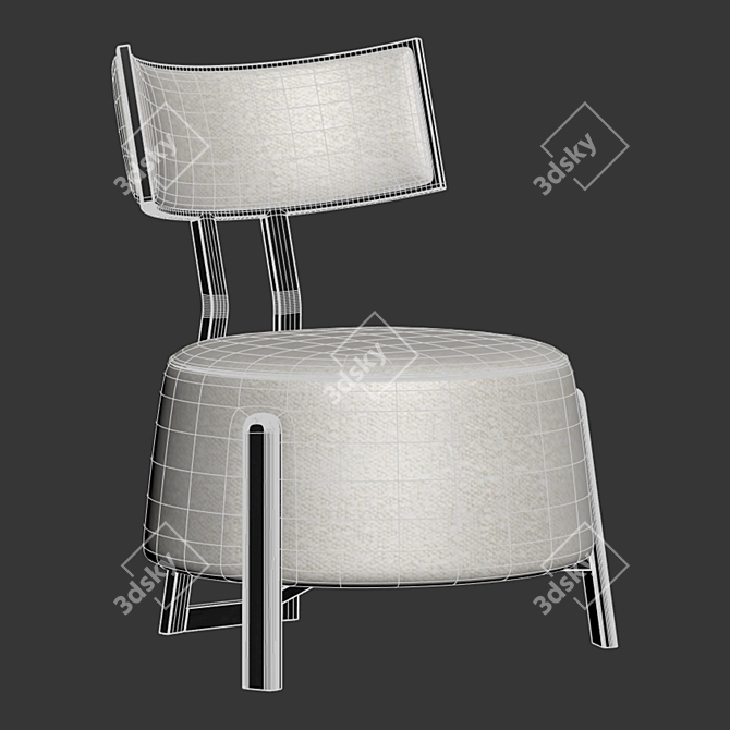 Seamless Textured Lounge Chair Model 3D model image 3