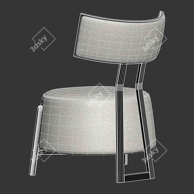 Seamless Textured Lounge Chair Model 3D model image 4