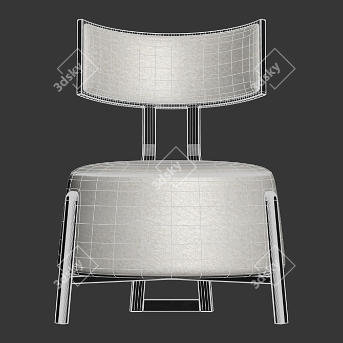 Seamless Textured Lounge Chair Model 3D model image 8