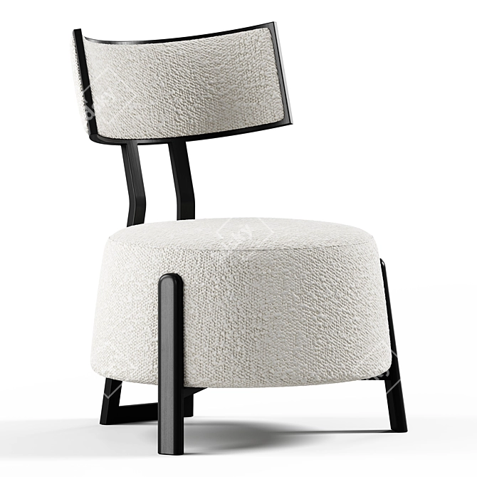 Seamless Textured Lounge Chair Model 3D model image 13