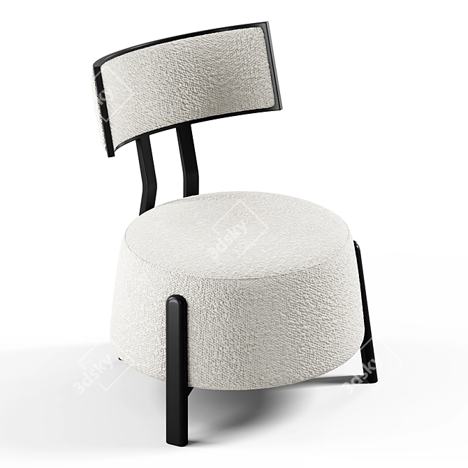 Seamless Textured Lounge Chair Model 3D model image 14