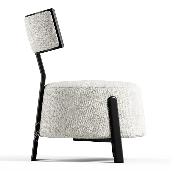 Seamless Textured Lounge Chair Model 3D model image 17