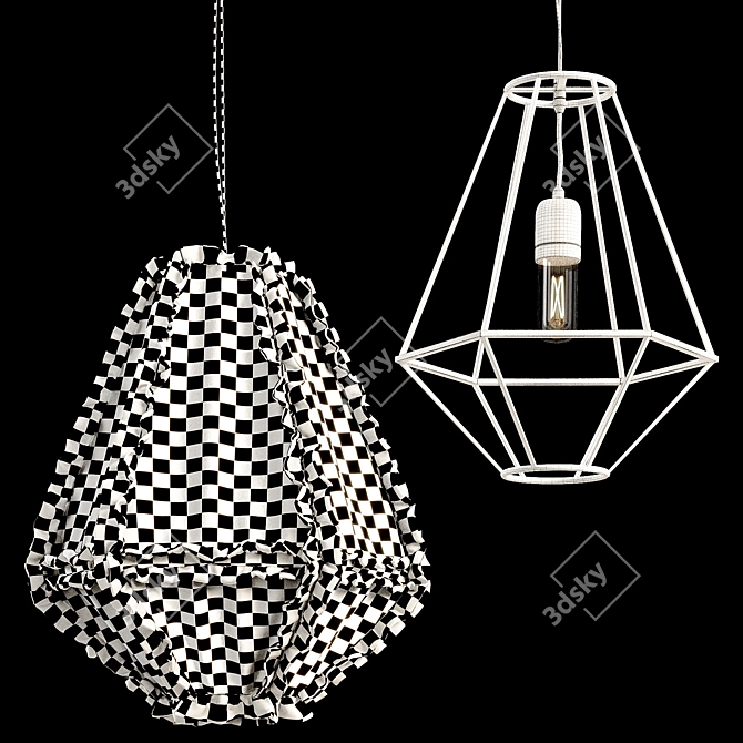 Handcrafted Enoki Cumulus Pendant Chandelier 3D model image 6