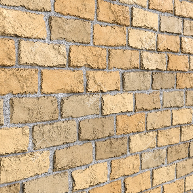 PBR Brick Wall Texture Vol.03 3D model image 2