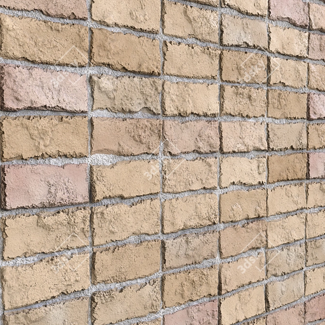 PBR Brick Wall Texture Vol.03 3D model image 3