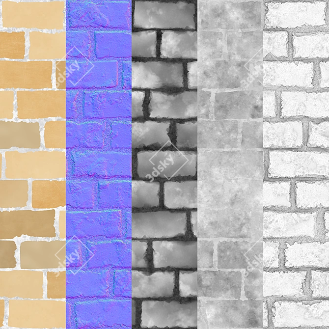 PBR Brick Wall Texture Vol.03 3D model image 6