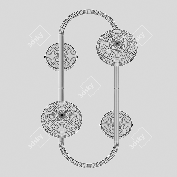 Scandinavian Wall Sconce Set 3D model image 3