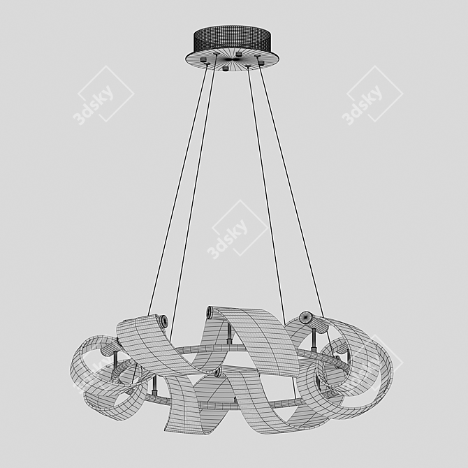 Golden Early Pendant Light 3D model image 2