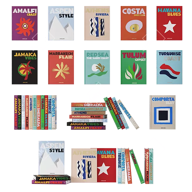 Assouline Travel Book Set 3 3D model image 3