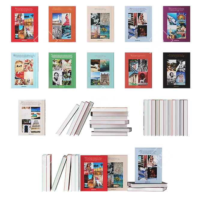 Assouline Travel Book Set 3 3D model image 4