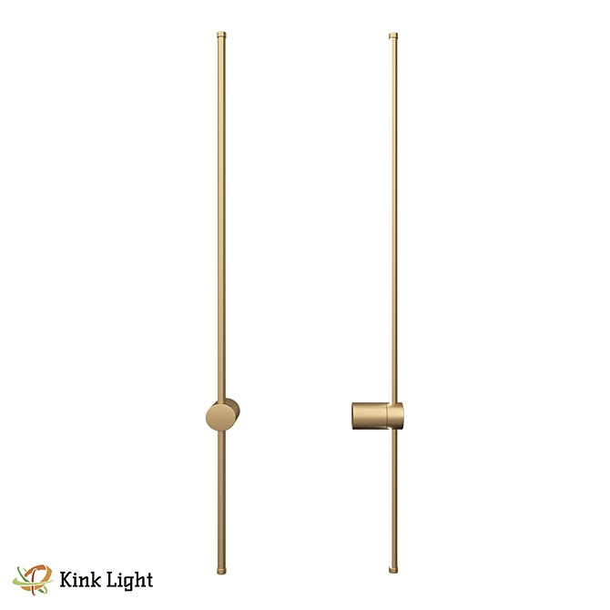Loki Mat Gold Architectural Sconce 3D model image 1