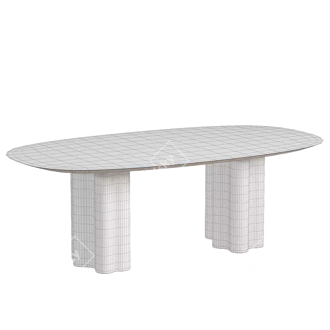 Elegant Teatro Magico Oval Table 3D model image 2