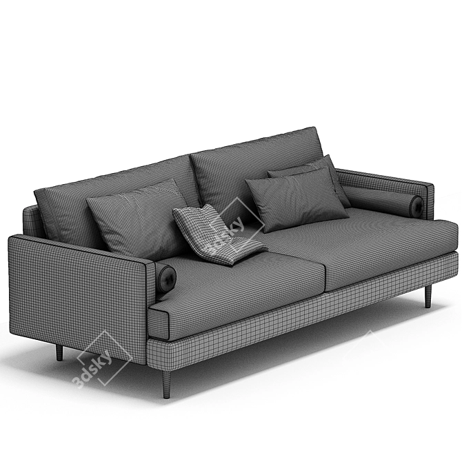 Sleek Monahan Grande Sofa 3D model image 5