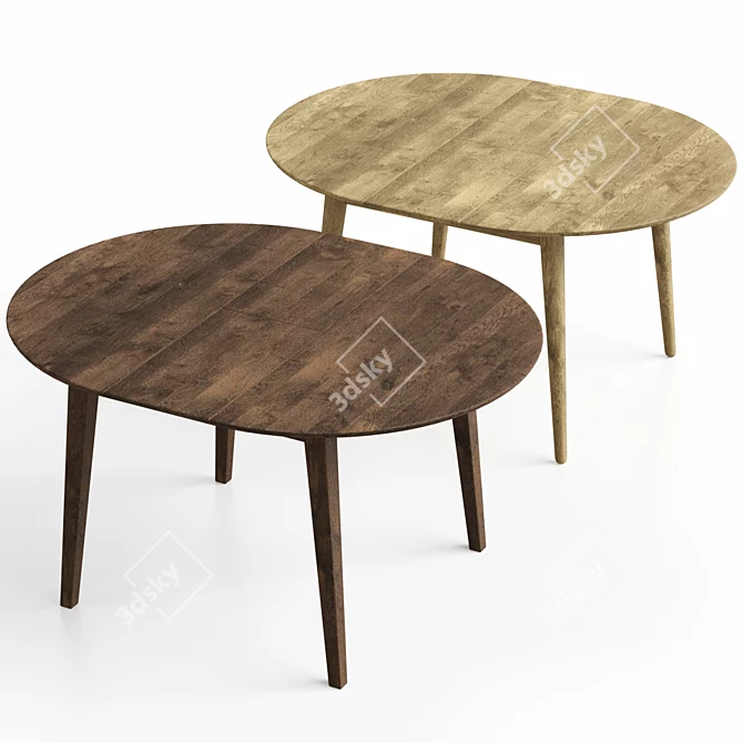 Customizable Dijon Chair and Extendable Stockholm Table 3D model image 6