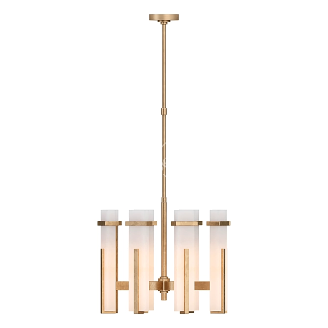 Elegant Malik Medium Chandelier 3D model image 2