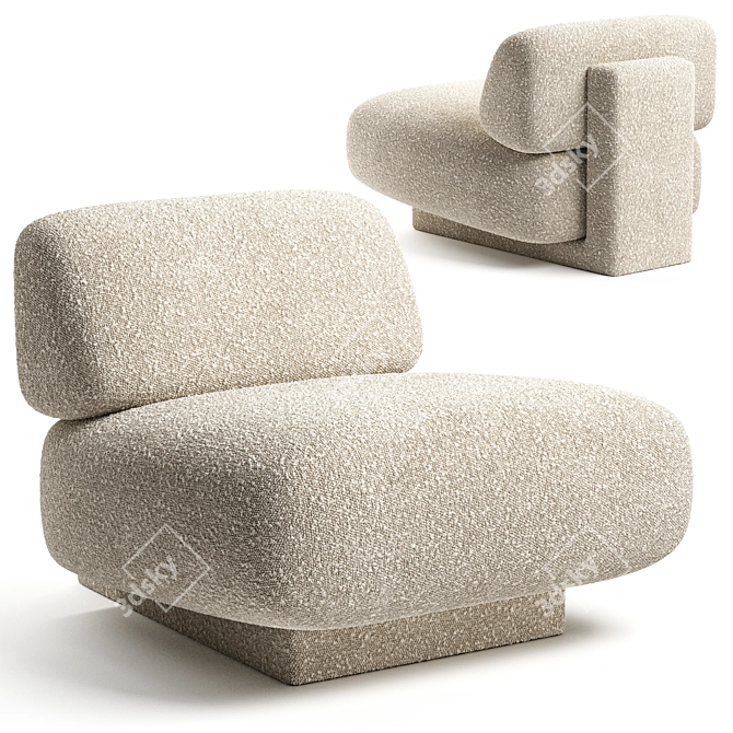 Modern Armchair 3D Model Download 3D model image 1