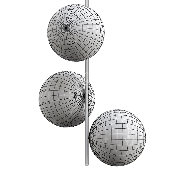 Title: Gleaming Globe Chandelier Fixture 3D model image 3