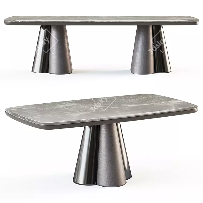 Minimalist Rectangular Tables: GEO Collection 3D model image 1
