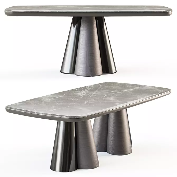 Minimalist Rectangular Tables: GEO Collection 3D model image 2