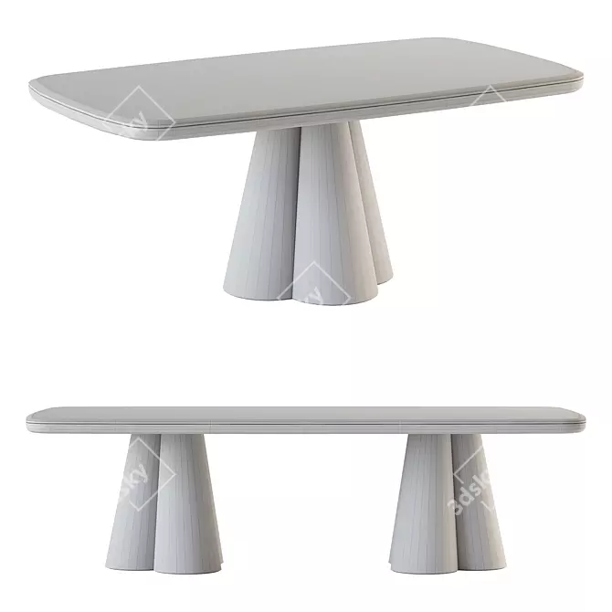 Minimalist Rectangular Tables: GEO Collection 3D model image 3