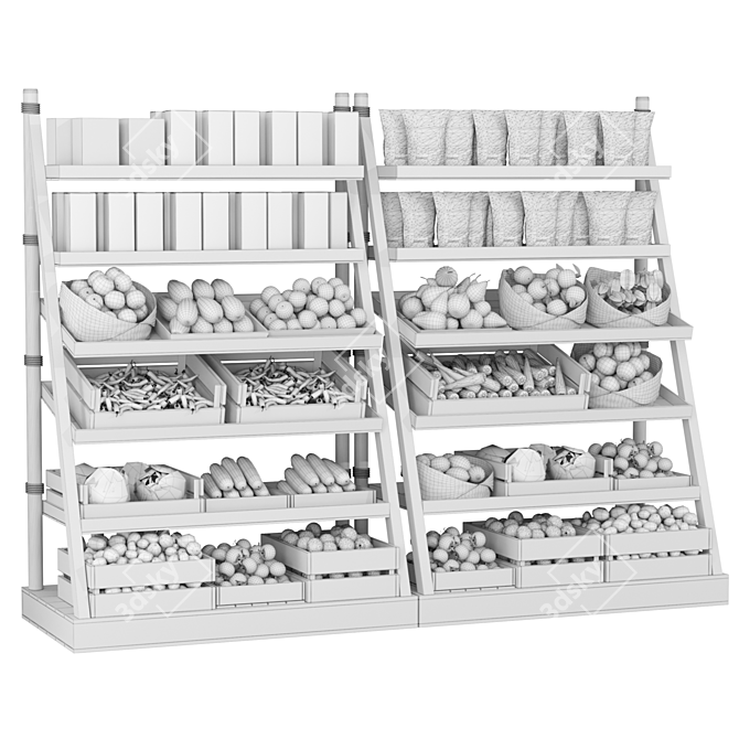 Market Produce Display 3D Models 3D model image 2