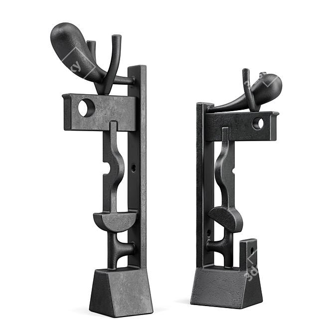 Constructive Abstract Metal Plaster Sculpture 3D model image 1