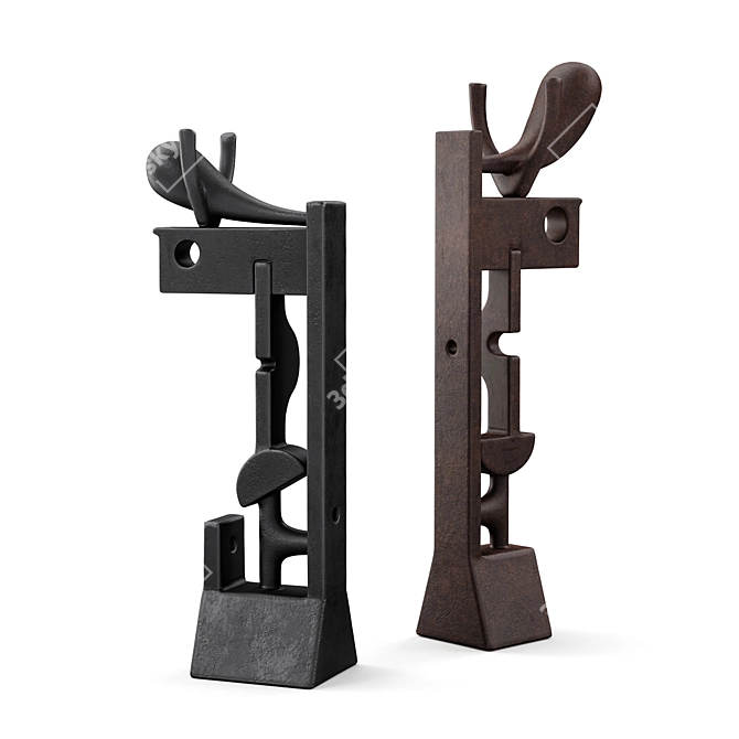  Constructive Abstract Metal Plaster Sculpture 3D model image 6