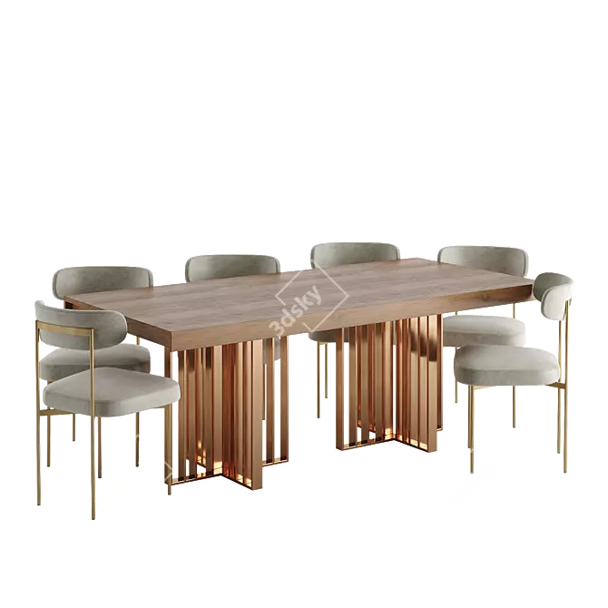 Cosmo Wish Table and Viarsi Chair 3D model image 2
