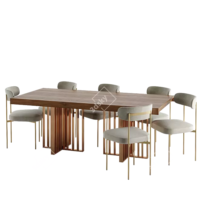 Cosmo Wish Table and Viarsi Chair 3D model image 3