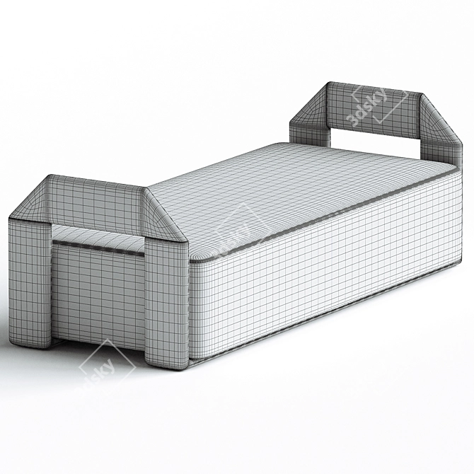 Luxury Ruban Bench Pierre Frey 3D model image 3