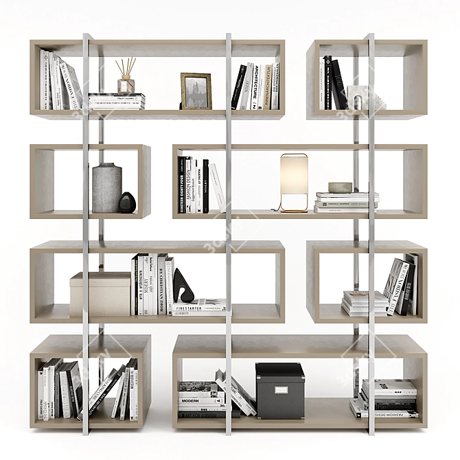 Praga Shelving Unit by LasKasas 3D model image 1