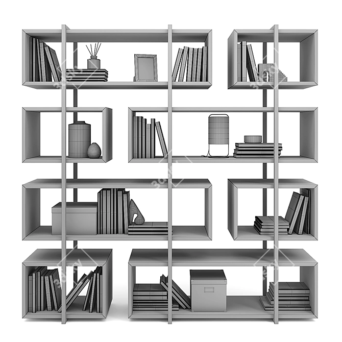 Praga Shelving Unit by LasKasas 3D model image 5