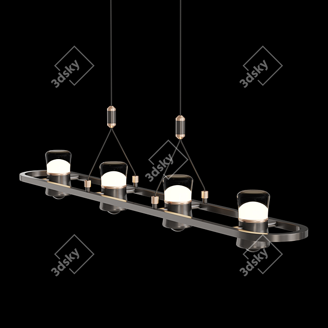 Sleek LED Pendant Light Fixture 3D model image 2