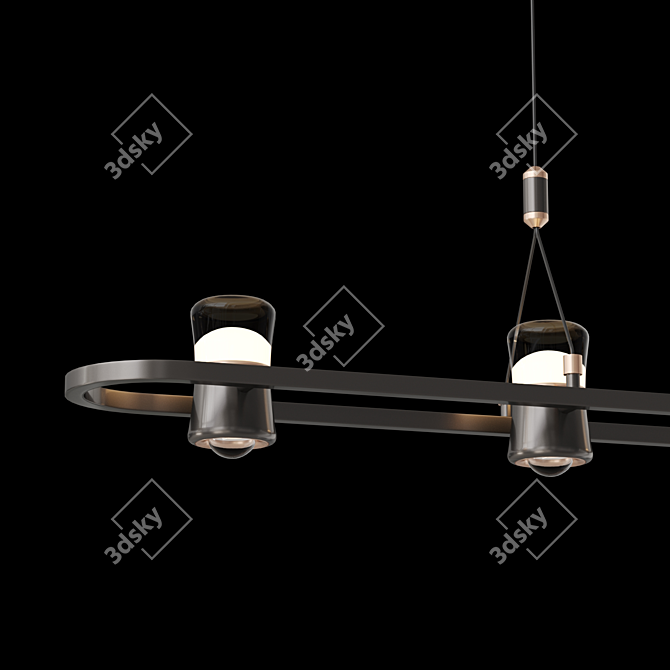 Sleek LED Pendant Light Fixture 3D model image 3