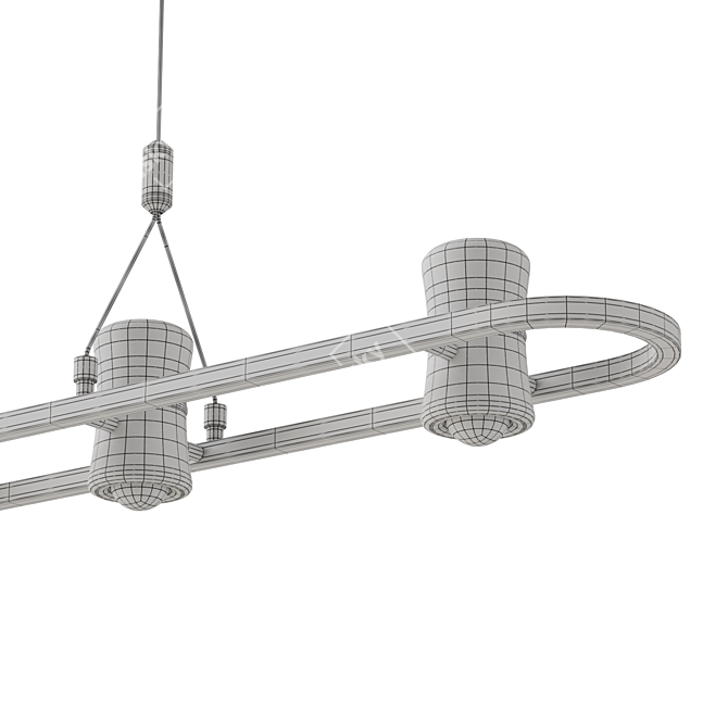 Sleek LED Pendant Light Fixture 3D model image 6