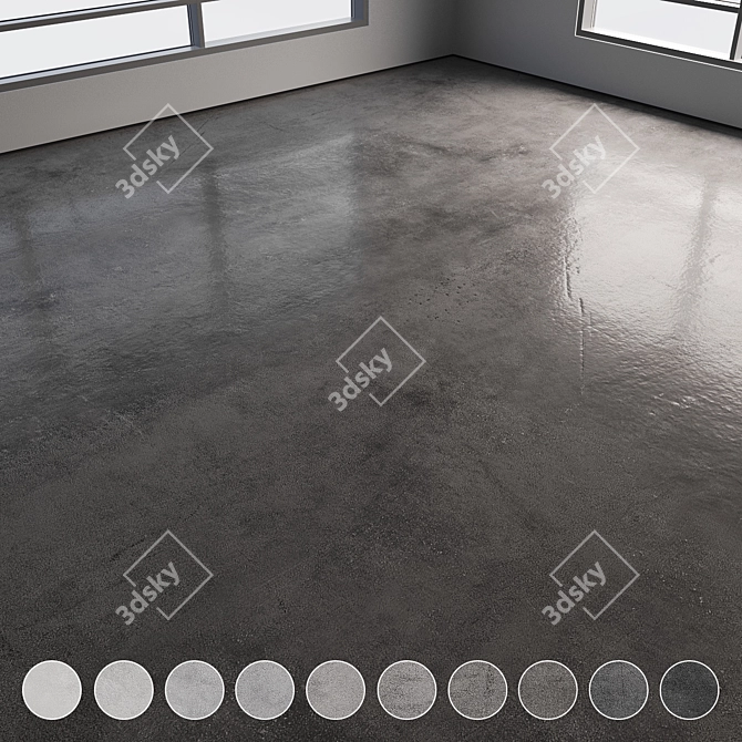 Colorful Seamless Polished Concrete Floor 3D model image 8