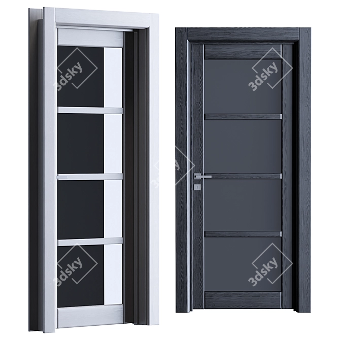 2016 Interior Wooden Doors Rendered 3D model image 4