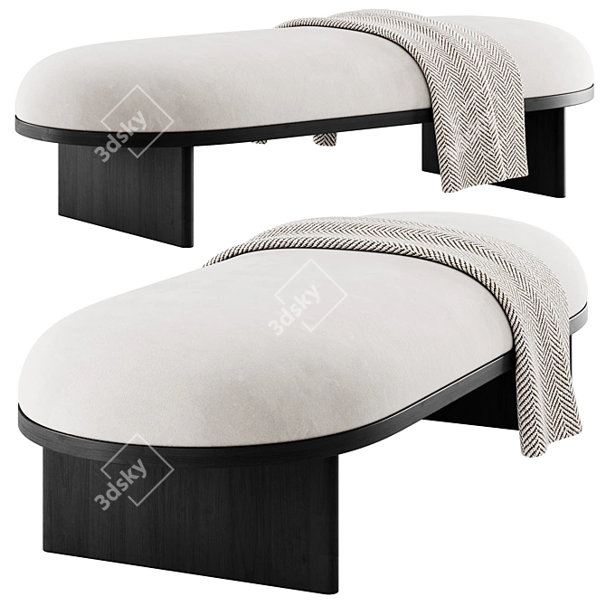 Anza Bench 160 - Modern Design 3D model image 2