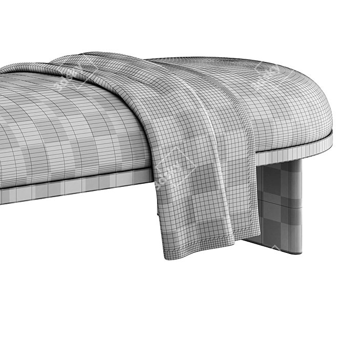 Anza Bench 160 - Modern Design 3D model image 5