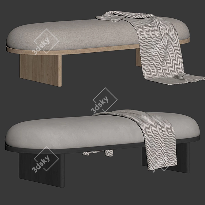 Anza Bench 160 - Modern Design 3D model image 7